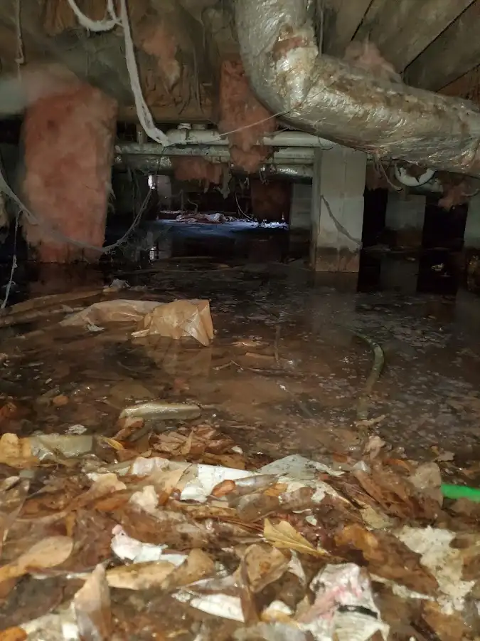 Crawl space flood assessment for Commercial Water Damage Restoration in Carthage
